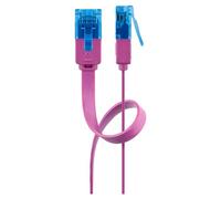 Cat 6a Câble Patch Plat, U/utp, Magenta, Conducteur En Cuivre (cu). Longueur De Câble 0.5 M
