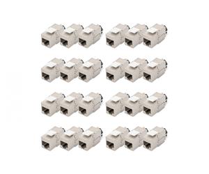 CAT 6A Keystone Jack, shielded tool free connec., set 24 pcs
