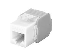 Cat 6A Keystone RJ45 Jack, UTP, 500 MHz, Blanc