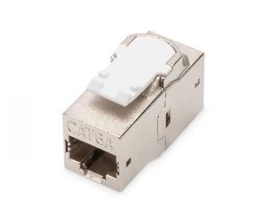 CAT 6A modular coupler, shielded RJ45 to RJ45, snap-in panel mount