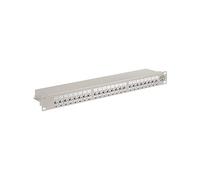 CAT 6a Panneau de Brassage 19 Pouces (48.3cm), 24 Ports, Gris