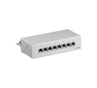 CAT 6a Panneau de Brassage Mini/Bureau, 8 Ports, Gris