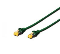 CAT 6A S-FTP patch cord, Cu, LSZH AWG 26/7, length 0.5 m, color green