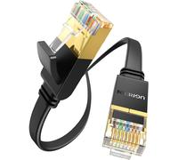 Cat 7 Flat Network Ethernet Cable RJ45 High Speed 10Gbps 600MHz 8P8C Compatible with Router Switch Modem Decoder TV Box Internet PS5 PS4 Xbox Game Console PC Laptop (2M)