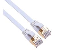 CAT 7 Internet Kabel RJ45 Gigabit Netzwerkkabel Flachkabel Kompatibel mit TV Samsung LG Sony/Router TP-Link/ PS3 PS4 Xbox/Switch Sky Box Hub/WD Seagate QNAP/Zmodo Annke 0,5m Weiß