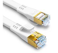 Cat 8 Câble Ethernet 2M 2 Pièces,Câble Réseau RJ45 40Gbps 2000MHz Haute Vitesse Blindé S/FTP Internet LAN Câble Compatible avec Routeur Modem PC PS4 Box TV (2M 2 Pièces)