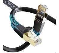 Cat 8 Cble Ethernet Rseau 40Gbps 2000MHz RJ45 Double Blindage pour Routeur Modem Dcodeur TV Box Internet PS5 Xbox PC multicol CABLE