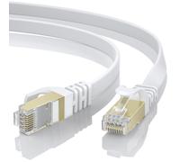 Cat 8 Ethernet Cable, 0.5M Flat High Speed Gigabit LAN Network Cable, 40Gbps 2000MHz Internet Patch Cord Compatible with Switch, Router, Modem, Patch Panel, PC