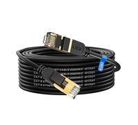 Cat 8 Ethernet Cable 10 m, RJ45 Cat 8 Cable Super Speed 40Gbps 2000MHz Double Shielded Compatible with Router Switch Modem Decoder TV Box Internet PS5 PS4 Xbox Game Console PC