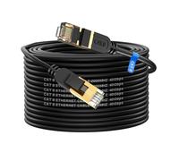Cat 8 Ethernet Cable, 25m, High Speed, Heavy Duty 26AWG Cat8, 40Gbps, 2000MHz with Gold Plated RJ45 Connector, Outdoor and Indoor Internet Cable, Compatible with Router, Gaming Modem, Xbox