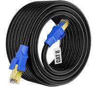 Cat 8 Ethernet Cable 5 m, Super Speed 40Gbps 2000MHz RJ45 Cat8 5 m Shielded High Speed Network Cable SFTP Cat 8 LAN Cable Weatherproof Anti-jamming for Router Switch Modem