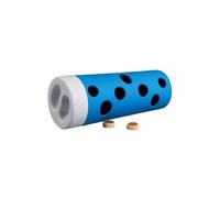 TRIXIE Snack Roll Jouet pour chats-les mouvements de roulement font tomber les friandises-développe la dextérité-revêtement en caoutchouc-lavable au lave-vaisselle- ø 6/ø 5 × 14 cm - gris/rouge-4592