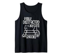 Cat and Book Lovers Easily Distracted by Cats and Books Débardeur