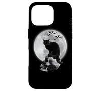 Cat and Skull Moon Gothic Graphic Scary Halloween Coque pour iPhone 16 Pro