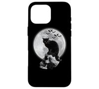 Cat and Skull Moon Gothic Graphic Scary Halloween Coque pour iPhone 16 Pro Max