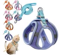 Cat Anti-Escape Harness, HarnessCat+Lead, Double Safety Escape Proof (E, L [8-15 lbs])