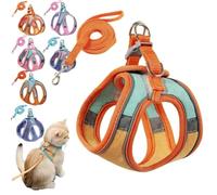 Cat Anti-Escape Harness, HarnessCat+Lead, Double Safety Escape Proof (G, S [0-4 lbs)