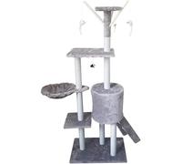 Cat Apartments Cadre d'arbre à Chat Multicouche avec bâton de Chat drôle Arbre à Chat Jouet pour Chat pour Chat Cadre d'escalade pour Chat Tour d'arbre à Chat (Couleur: Gris, Taille: