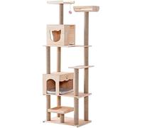 Cat Apartments Nid de Chat en Bois Massif Arbre à Chat Un Poste à gratter pour Chat Jouet pour Chat Plate-Forme de Saut pour Chat Maison pour Chat Fournitures pour Chat Cadre d'escalade pour Chat