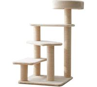 Cat Apartments Petit Nid de Chat Quatre Saisons Disponibles Arbre à Chat en Sisal Arbre à Chat Cadre d'escalade Arbre à Chat Installation Simple Support pour Chat Tour d'arbre à Chat (Couleur