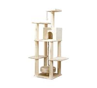 Cat Apartments Plateforme de Saut pour Chat Cadre d'escalade pour Chat en Bois Massif Grand Cadre d'escalade pour Chat Nid de Chat Arbre à Chat Un Cadre pour Chat en Sisal Villa pour Chat Tour