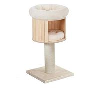 Cat Apartments Tree House Jouet pour Chat Nid de Chat en sisal Cadre d'escalade en Bois pour Chat Colonne de Chat en sisal Cadre d'escalade pour Chat Tour d'arbre à Chat (Couleur: Beige,