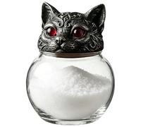 Cat Apothecary Jars, Gothic Condiment Container, Gothic Storage Gear with Smart Style, Utility Aid for Daily Serve, Jar Mate, Cat Aid for Home Cooks Pagans Wiccans Collectors 2.36x2.36x3.54 inches