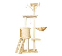 Cat Arbre Cat d'escalade Cadre Integrated Cat Litter Cat Tree Tower Tower Cat Shelf Large Toy Sauter Plateforme Cat Supplies Cat Cat Tree Imposant (Couleur: Beige) Beauty Comes