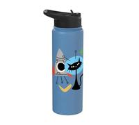 Cat Astronaut Space Retro Atomic Age Mid-Century Modern Stainless Steel Insulated Water Bottle