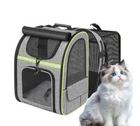 Cat Backpack, Breathable Foldable Pet Carrier, Durable 600d Cationic Fabric, Secure Steel Wire Frame & Plush Pad, Ideal for Outdoor Travel, Motorcycle, 24.41x13.39x16.93 inches