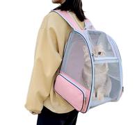 Cat Backpack Carrier, Breathable Mesh Cat Backpack, Cat Backpack Breathable Mesh, Puppy Carrying Backpack Bag, Ventilated Design Outing Backpack, Easy to Use, Portable for Travel