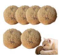 Cat Ball Toy - 6-Piece Washable Interactive Pet Supplies, Small Plush Balls with Organic Catnip, Colorful Felt Pounce Toys, Feline Enrichment Set for Stimulation Play Boredom Ease Exercise Indoor Home