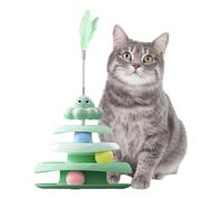 Cat Ball Track Toy, Interactive Rotating Fun Ball, Engaging Mental Stimulation Exercise Toy For Training Boredom Relief Scratching Indoor Outdoor Family Time Living Room Travel Daily Play Use
