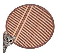 Cat Basket Bed, Cat Handwoven Basket, Cotton Rope Cats Bed Basket with Scratching Ball Toy, Round Cat Beds, Cats Ear Design, Breathable & Easy to Clean,All Season Universal (Cotton Pad-D, L-17.7in)