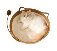 Cat Basket Bed - Woven Cat Basket with Ears | Cushion, Furniture Protector, Nest, Breathable Mat for Kittens, Toys, Rabbits, Small Animals, Children's Room - Breathable Furniture Protector