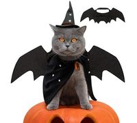 Cat Bat Wings - Halloween Costumes for Cats, Pet Cosplay Outfit | Small Dog Puppy Dress-Up, Party Supplies, Holiday Festival Show Costume, Fun Clothing, Decorations Pets