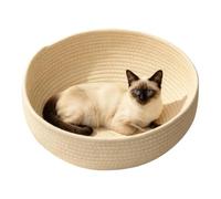 Cat Bed Basket, Cotton Rope Pet Bed - Washable Breathable All Season