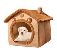 Cat Bed Cave - Plush Winter Pet Rest House | Enclosed Soft Warm Pet Cave for Cats Dog Bunny Small Animals Living Room Bedroom Balcony Winter Christmas and Other Purpose
