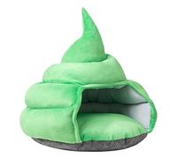 Cat Bed Cave, Poop Shaped Cat House, 17.32x18.5 inches, Cozy Enclosed Tent, Ultra Soft Plush Material, Warm Secure Sleeping Space for Kittens, Small Pets, Indoor Use (Multicolor)