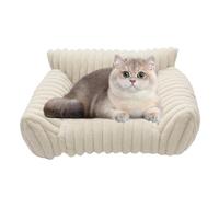 Cat Bed Couch, Plush Pet Sofa, Comfortable Sleeping Cushion, washable cat lounger or Living Room, Outdoors, Travel, Apartment, Car, Patio, Indoors, Bedroom, Entryway, Balcony,19.69x15.75x7.87 inches