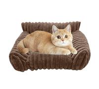 Cat Bed Couch, Plush Pet Sofa, Comfortable Sleeping Cushion, washable cat lounger or Living Room, Outdoors, Travel, Apartment, Car, Patio, Indoors, Bedroom, Entryway, Balcony,19.69x15.75x7.87 inches