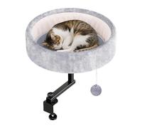Cat Bed Desk Mount, Adjustable Supports 44Lbs, Cat Bed Desk Attachment, Comfortable with Soft Cushion Features, Pet Furniture for Sleeping Resting Napping and Playing in Living and Study Rooms