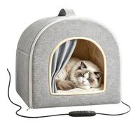 Cat Bed Enclosed Scratch-Resistant Winter Nest Built-in Top Circulation | -Powered Warming Cat Bed For Outdoor Indoor Desk Perch Kitten Circulation To Preserve Warmth And Heat Retention