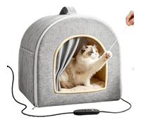 Cat Bed Enclosed Scratch-Resistant Winter Nest Built-in Top Circulation | -Powered Warming Cat Bed For Outdoor Indoor Desk Perch Kitten Circulation To Preserve Warmth And Heat Retention
