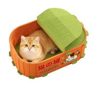 Cat Bed - Felt Nest Bed for Indoor Cats for Resting | Soft Wool Material, Round Plush Design, Comfortable Kitten House, Warm Sleeping Spot for Living Room Seasonal Relaxation Play Scratch Sleep