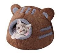 Cat Bed For Indoor Cats, Pet Bed Cave, Cozy Cat House, Bear Head Cat Bed, Plush Pet Bed, Indoor Cat Nesting House, Cute Cat Beds, Warm Cat Sleeping Bag, Pet Supplies For Cats, Cat Bed For Living Room,
