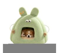 Cat Bed House - Windproof Cute Bunny Design Enclosure with Removable Cushion, Enclosed Cat Bed | Sleeping Spot for Kitten, Pet, Outdoor, Winter, Indoor, Christmas, Home, Apartment, Gift Idea