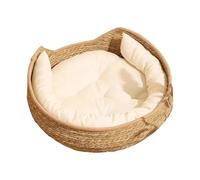 Cat Bed - Pet Caves Cotton Rope Woven Cat | Cute Cats Bed Nest With Cushion | Cotton Rope Woven All Season Soft Pets Cave For Indoor Kitten Pet Bay Window Bedside Table Living Room Bedroom