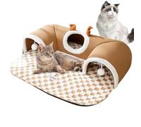 Cat Bed Tunnel, Pet Play Tube, Cozy Hideaway Tent, Soft Plush Interior, Foldable Design, Excellent for Indoor Outdoor Wall Corner Placement, Small Dog Or Kitten Sleep and Fun Space