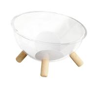 Cat Bed with Wooden Base, Clear Acrylic Nest House Lounging, Playing, and Resting, Cozy Modern Activity Center 10.24x10.63 inches for Cats, Bunnies, Puppies, Small Pets